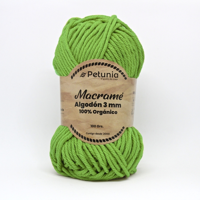algodÓn macramÉ petunia 3mm 100 grs