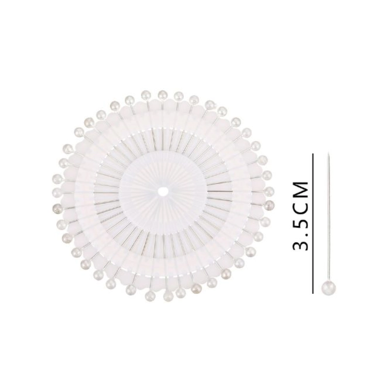 alfileres perla blanca 40un