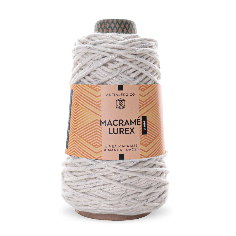 macrame lurex plata 3mm