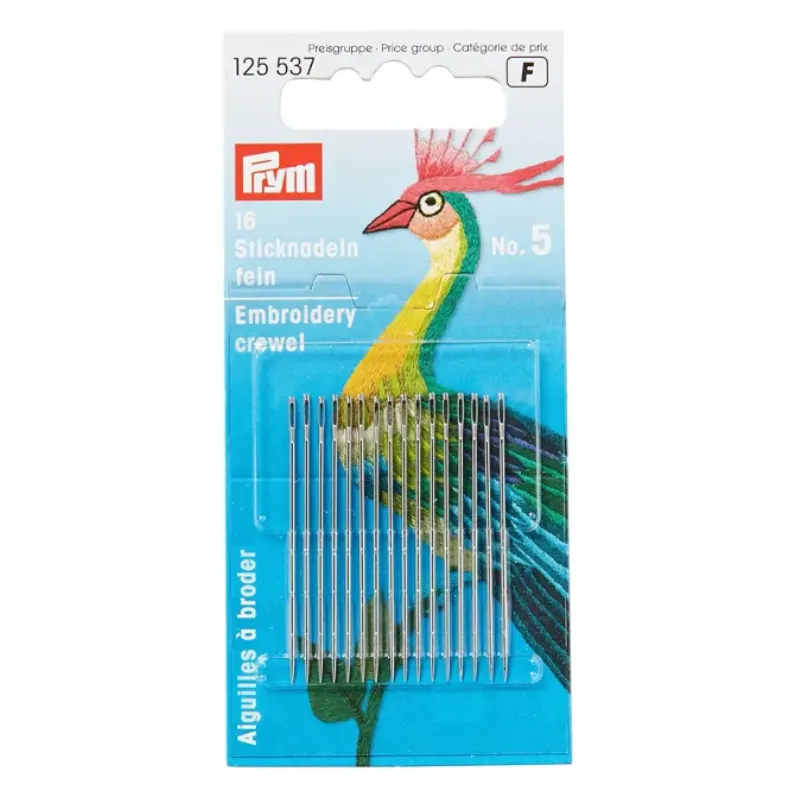 agujas de bordar prym crewel 5 (16un)