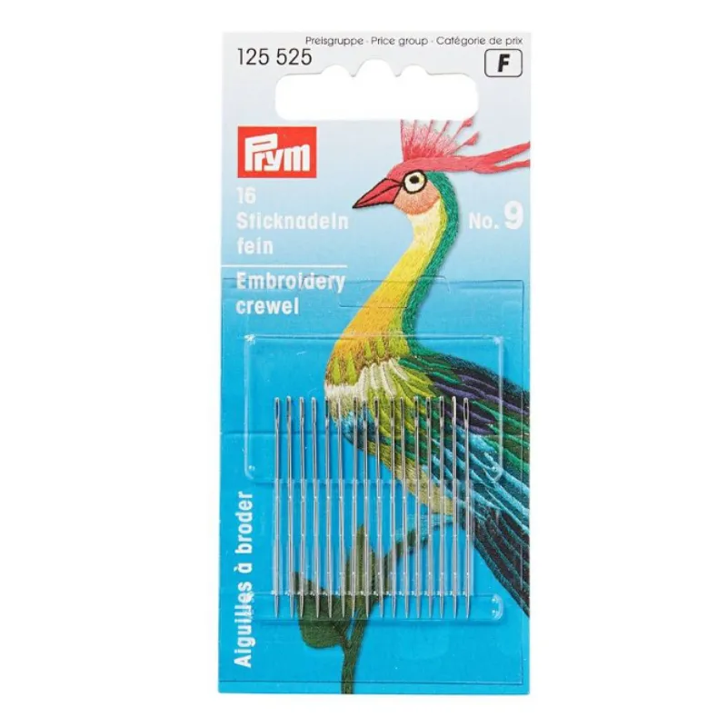 agujas de bordar prym crewel 9