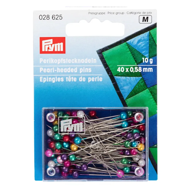 Home alfileres prym cabeza de perla 0,58 x 40 mm multicolor
