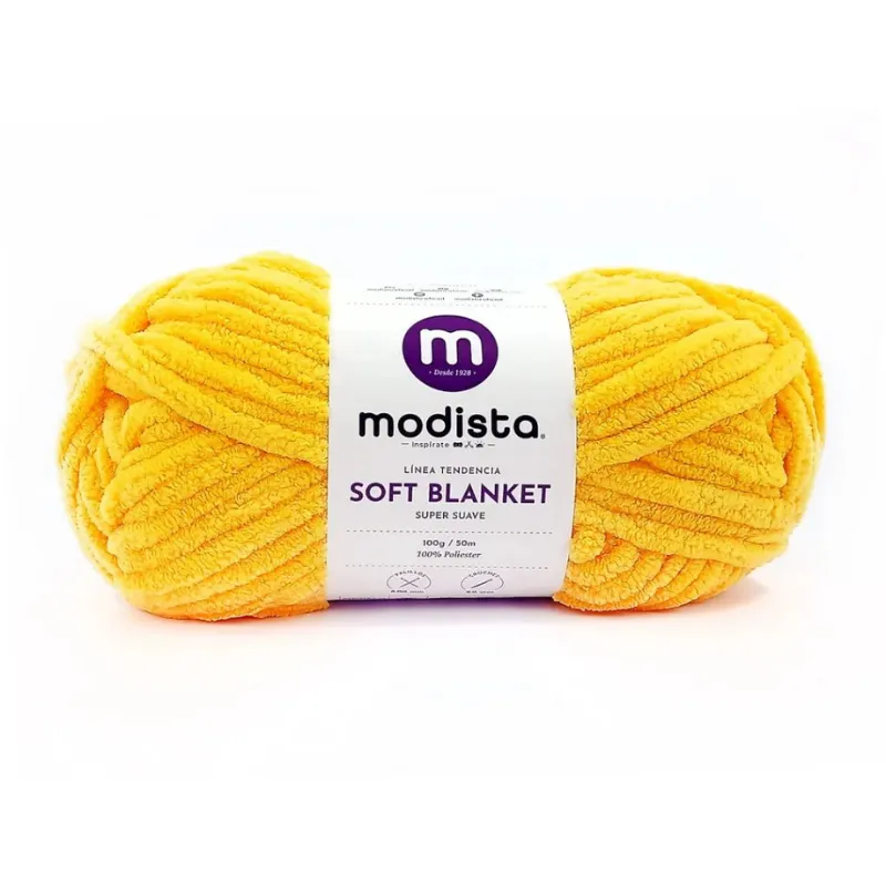 Home lana modista soft blanket 100gr 04 amarillo fuerte