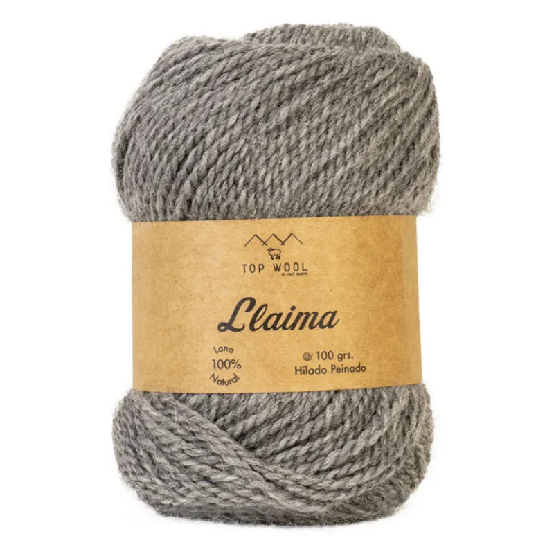 Home lana top wool llaima 100grs melange gris